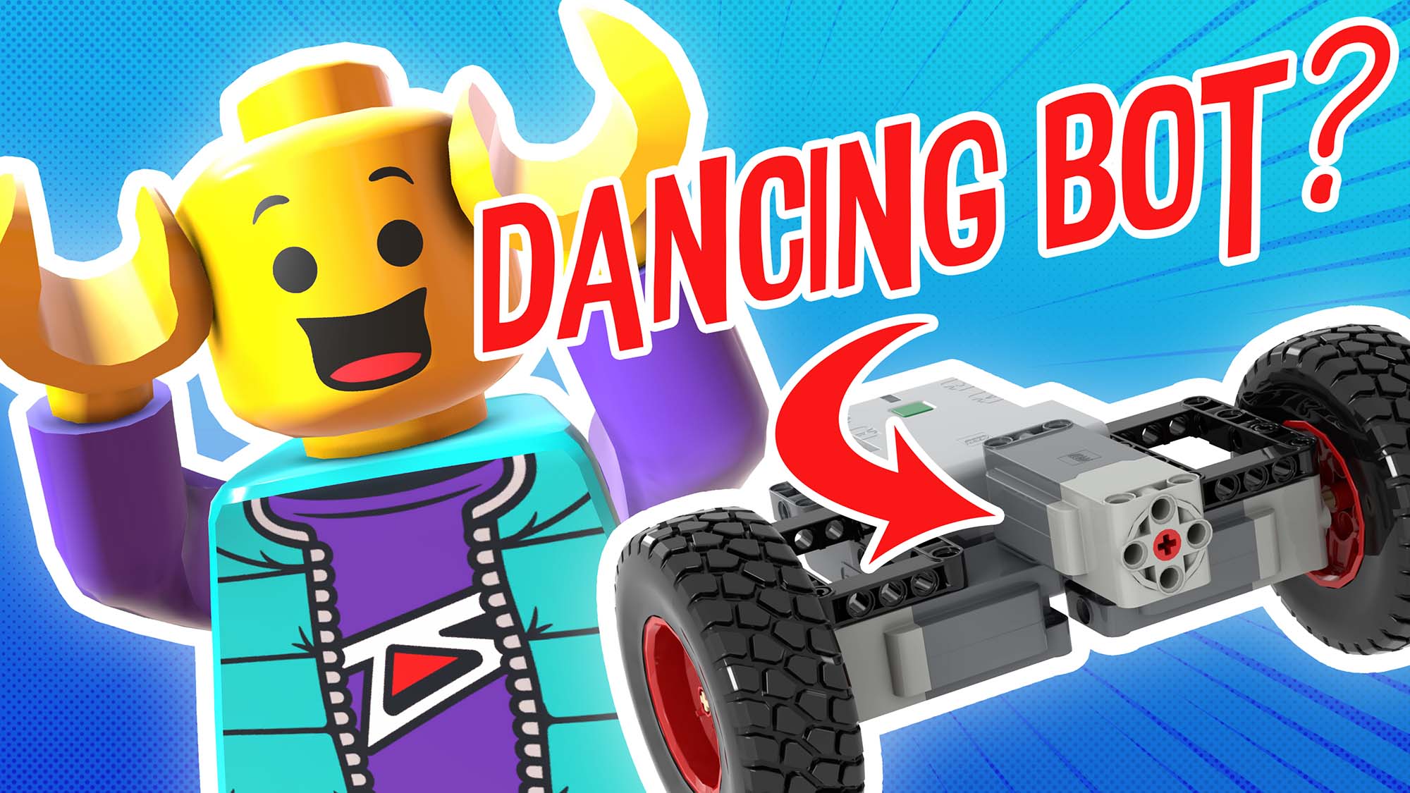 Dancing Bot quest with a LEGO character and robot